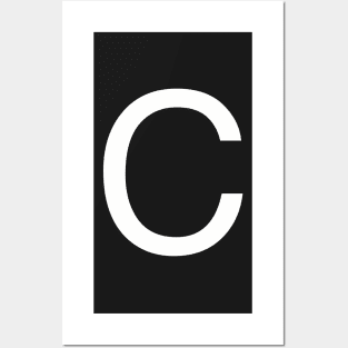 Helvetica C in white Posters and Art